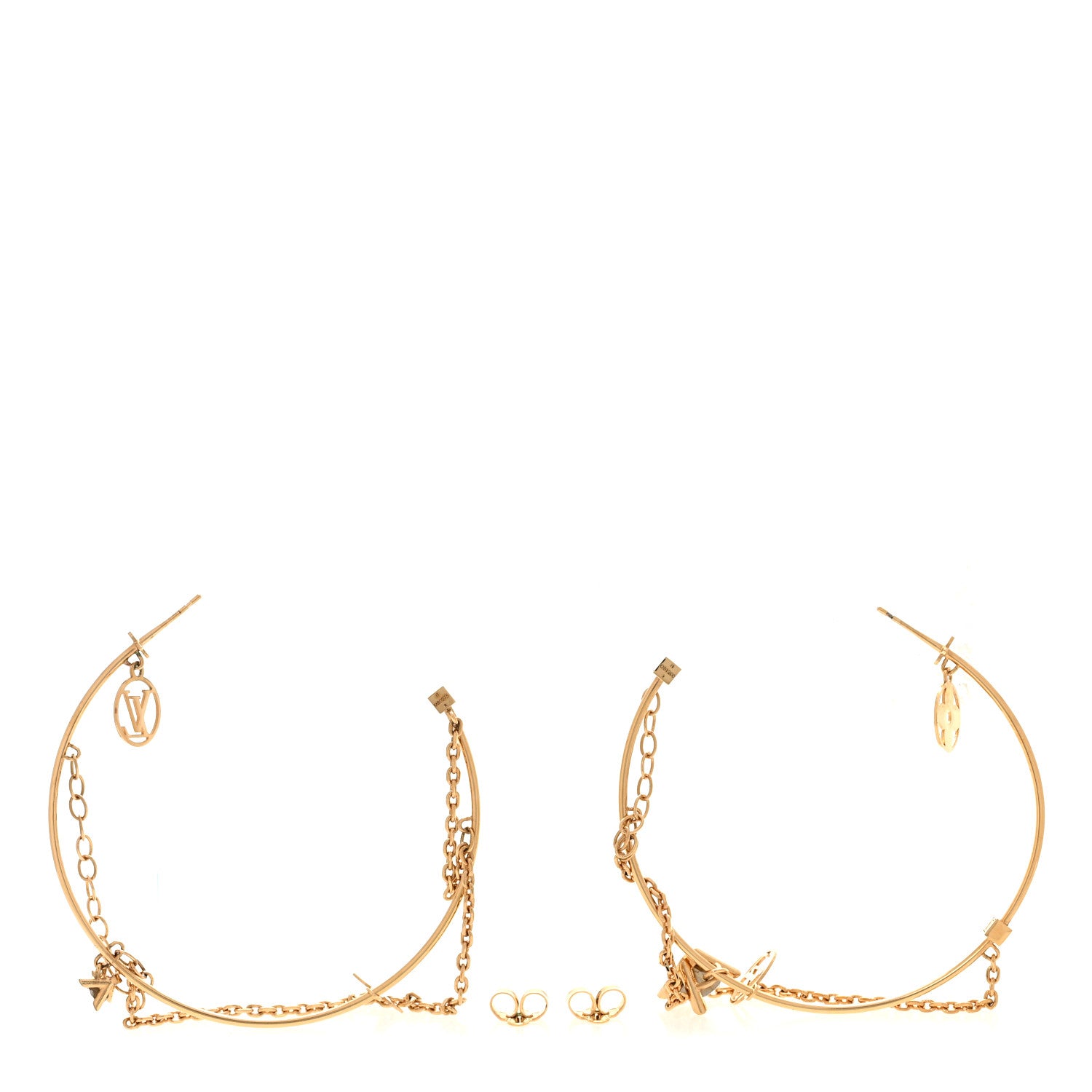 Louis Vuitton Roman Holidays Hoop Earrings Gold 3 of 5