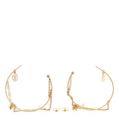 Louis Vuitton Roman Holidays Hoop Earrings Gold 3 of 5