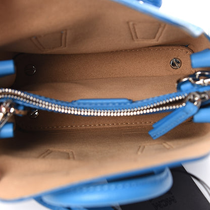 MCM Grained Calfskin X-Mini Milla Tote Tile Blue 4 of 7