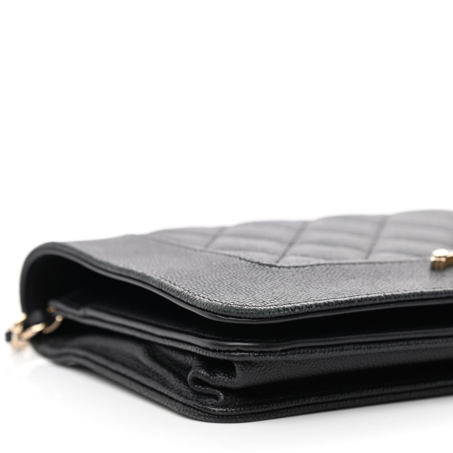 Chanel Caviar Quilted Vintage Mademoiselle Wallet On Chain WOC Black 10 of 14