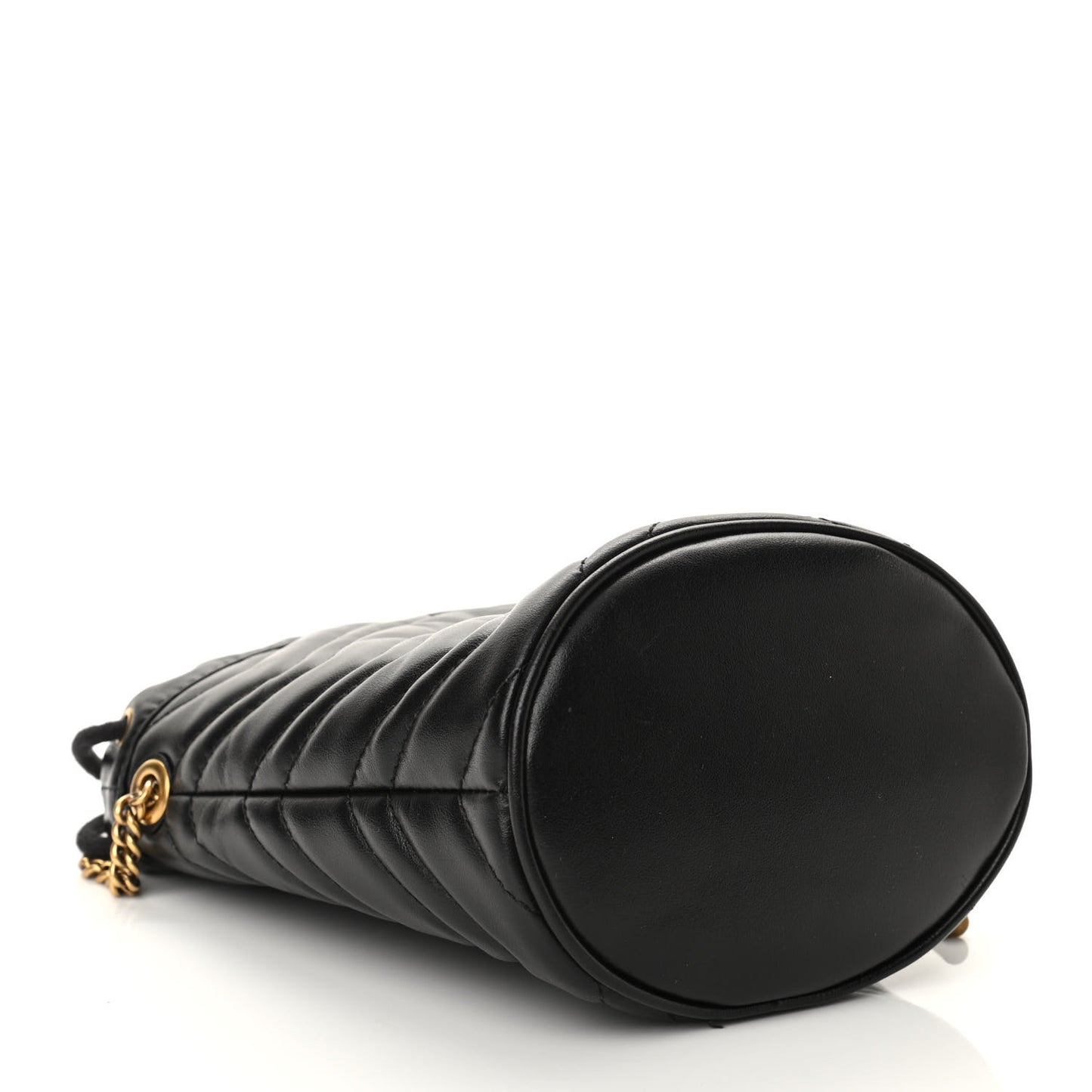 Calfskin Matelasse Mini GG Marmont 2.0 Bucket Bag Black