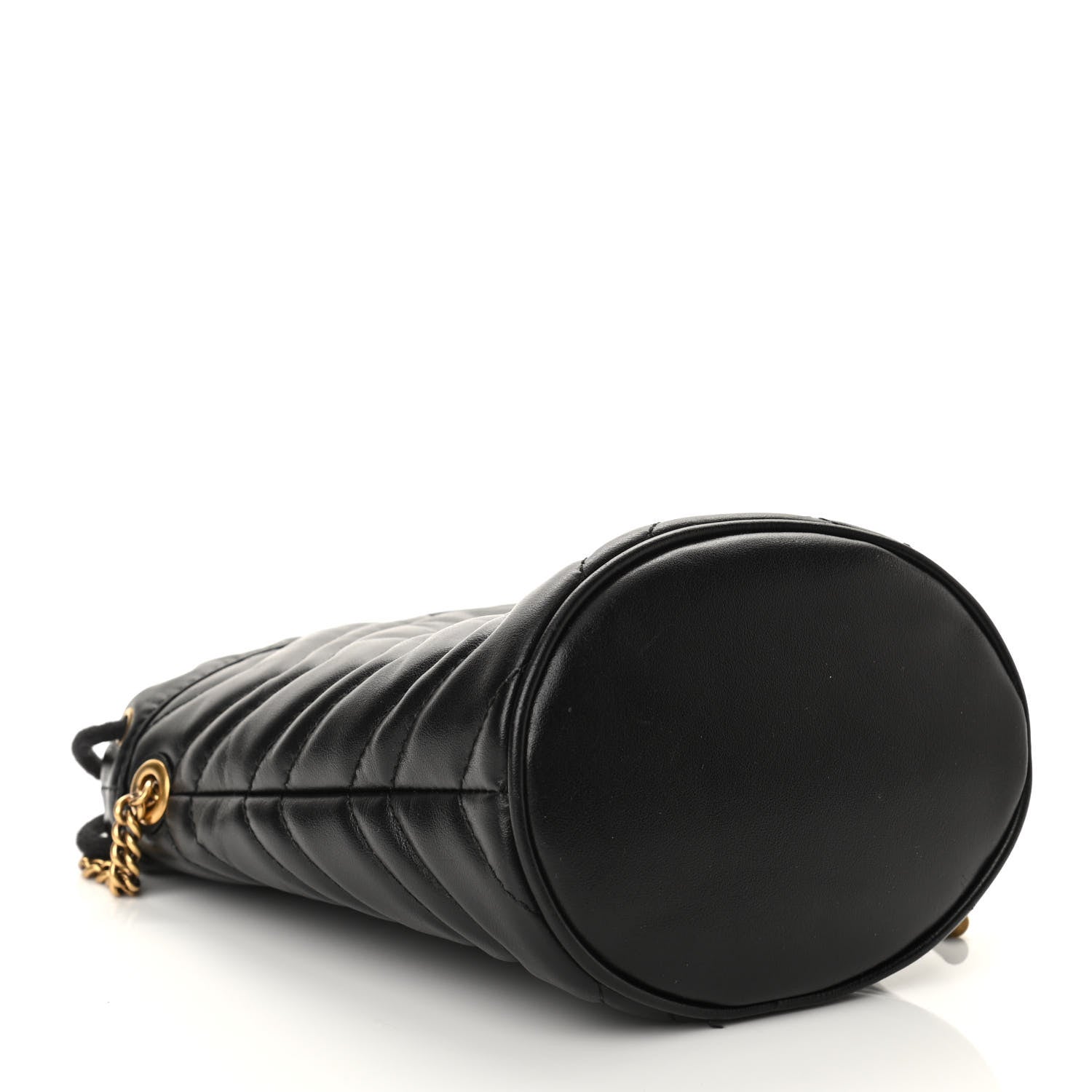 Gucci Calfskin Matelasse Mini GG Marmont 2.0 Bucket Bag Black 4 of 9