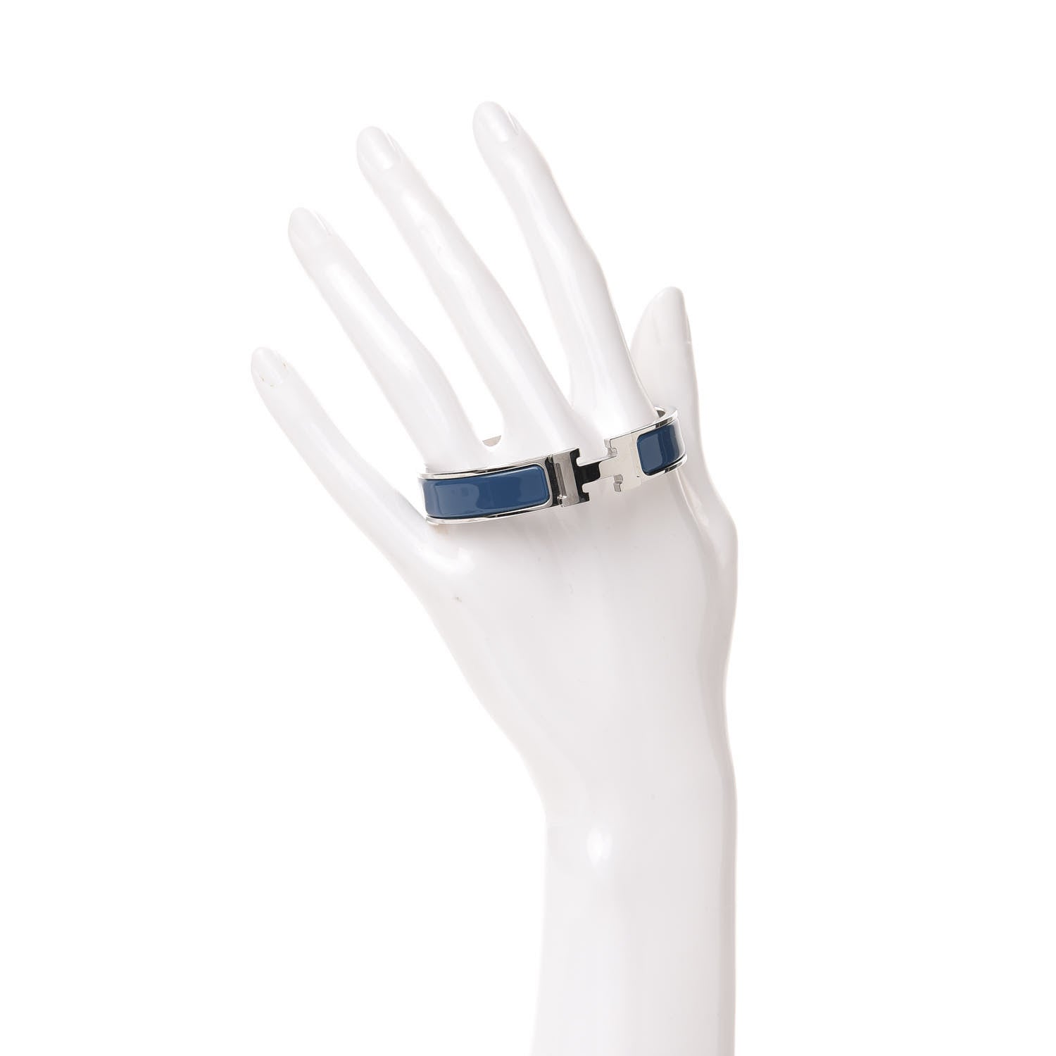 Hermes Enamel Narrow Clic Clac H Bracelet PM Bleu Profond 2 of 4