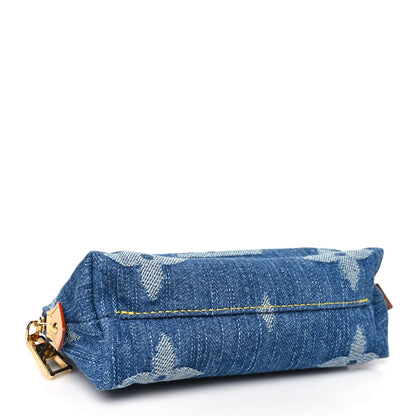 Louis Vuitton Denim Giant Monogram Pochette Cosmetique PM Denim Blue 3 of 7