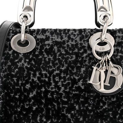 Christian Dior Velvet Leopard Print Mini Lady Dior Black 8 of 10