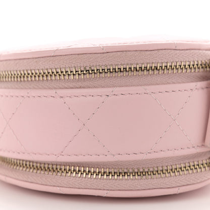 Chanel Lambskin Quilted Round Handle With Care Vanity With Chain Pink 10 of 13