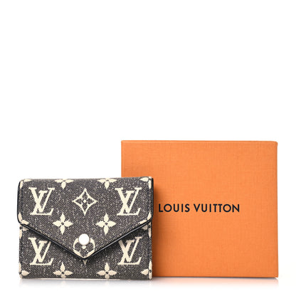 Louis Vuitton Denim Monogram Jacquard Victorine Wallet Grey 12 of 12
