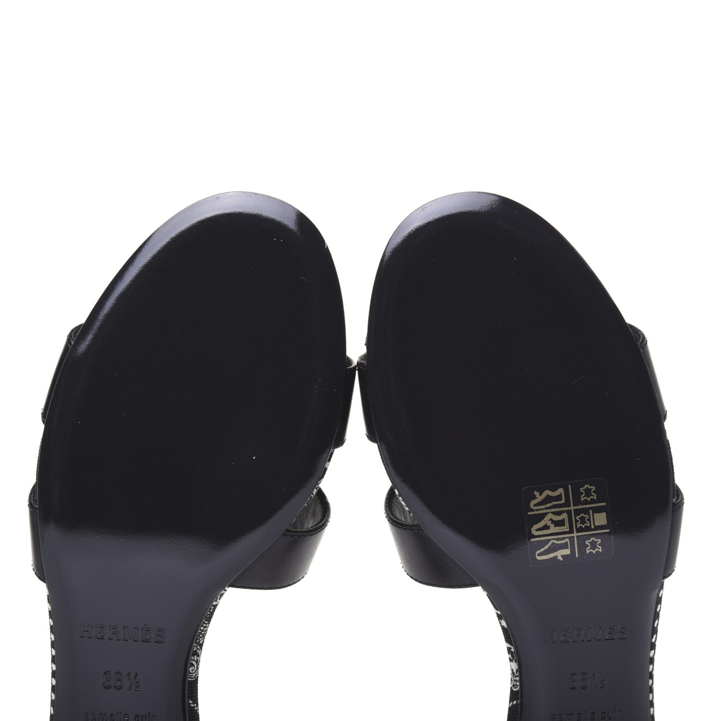 Calfskin Oasis Sandals 36.5 Black