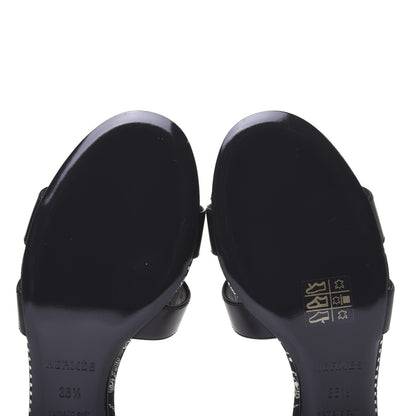 Hermes Calfskin Oasis Sandals 36.5 Black 7 of 11