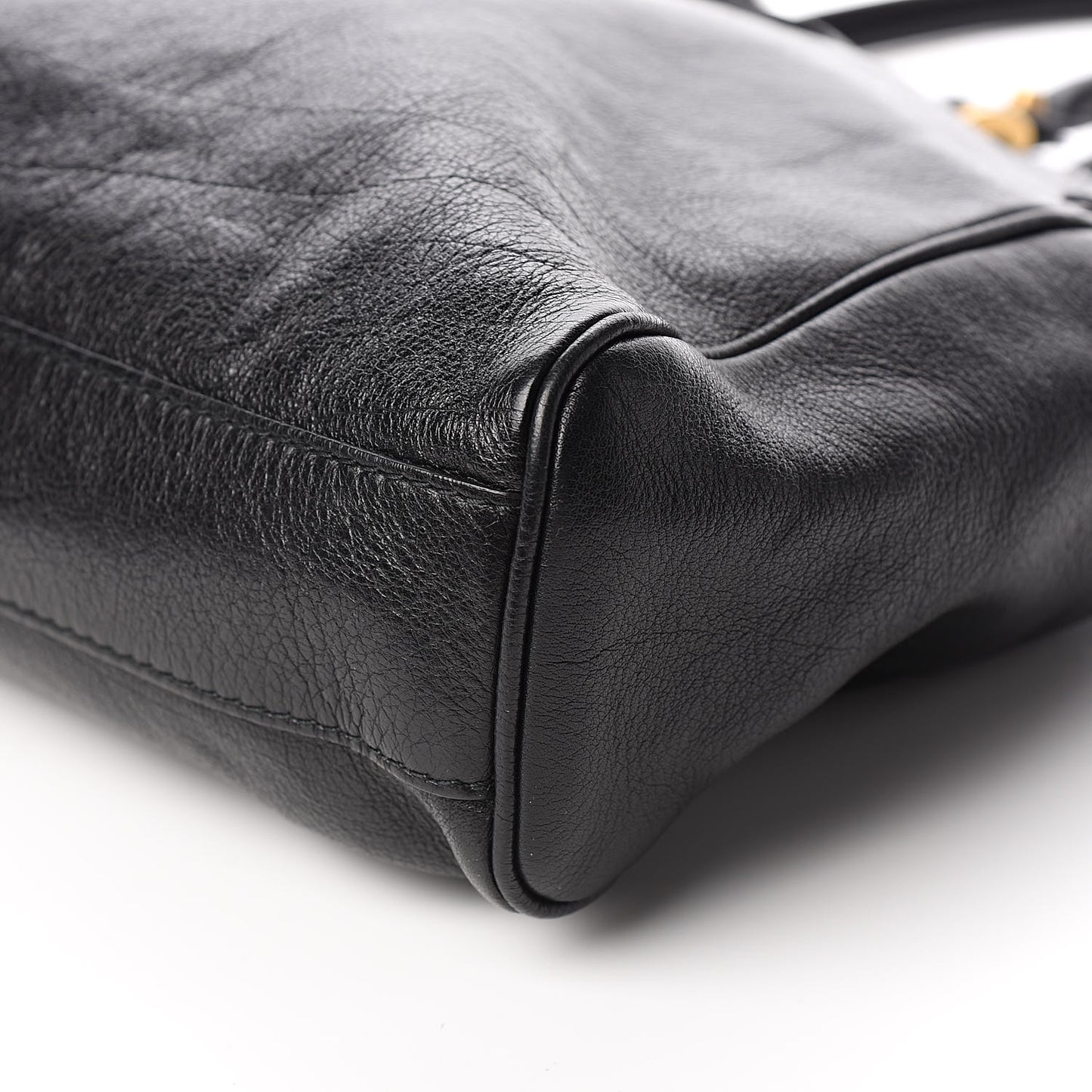Calfskin Large Re(Belle) Top Handle Bag Black