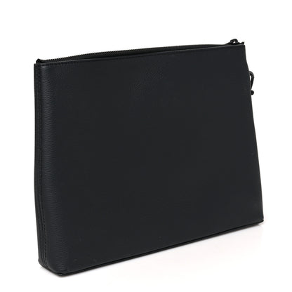 Louis Vuitton Grained Calfskin Aerogram Takeoff Pouch Black 3 of 7