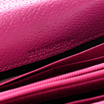 Gucci Calfskin GG Monogram Continental Wallet Beige Fuchsia 8 of 11