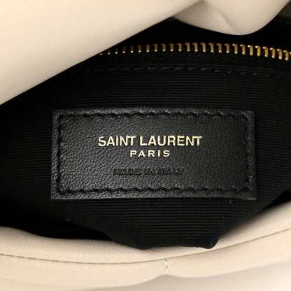Saint Laurent Lambskin Quilted Toy Loulou Puffer Monogram Chain Satchel Crema Soft 6 of 11