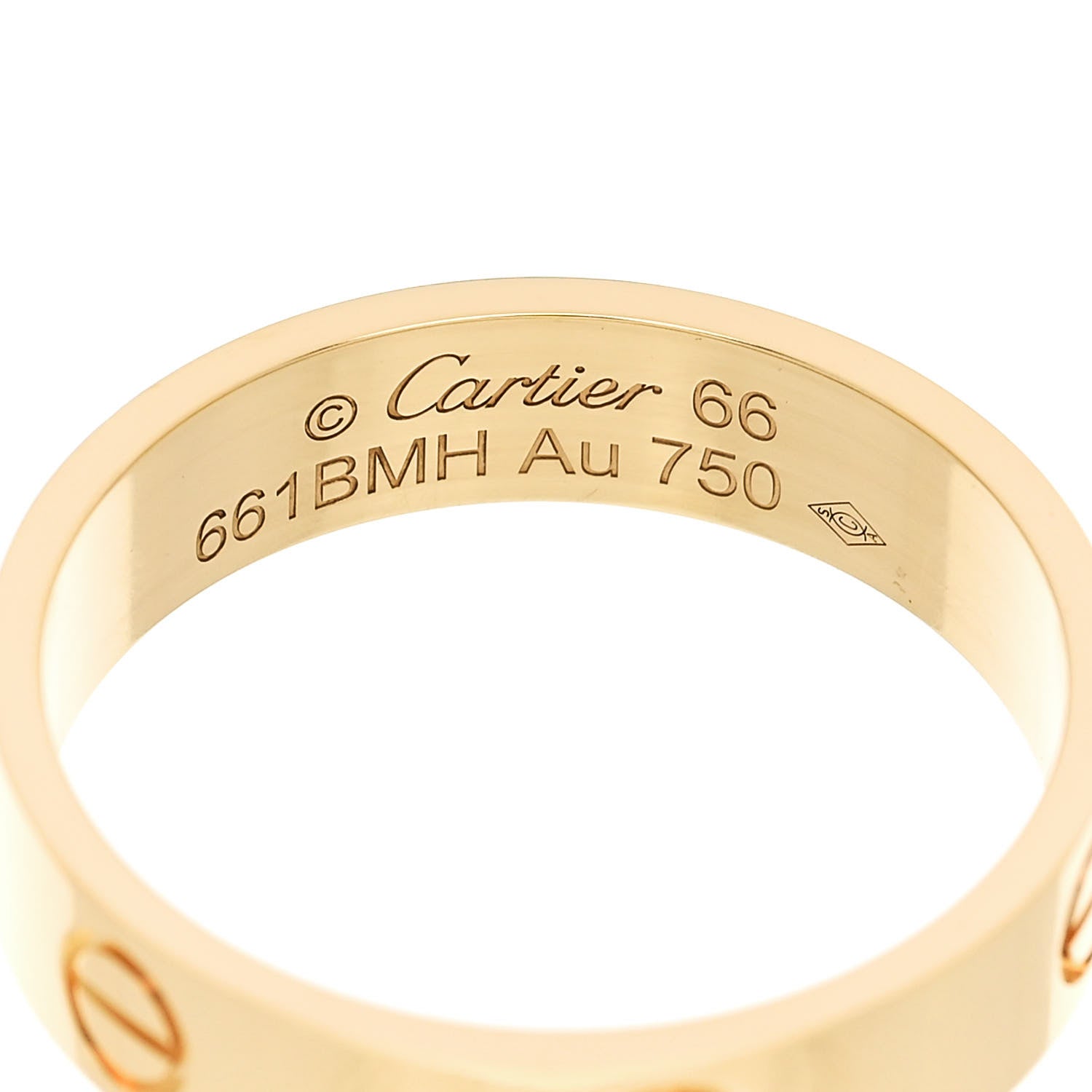 Cartier 18K Yellow Gold 5.5mm LOVE Ring 66 11.5 4 of 5