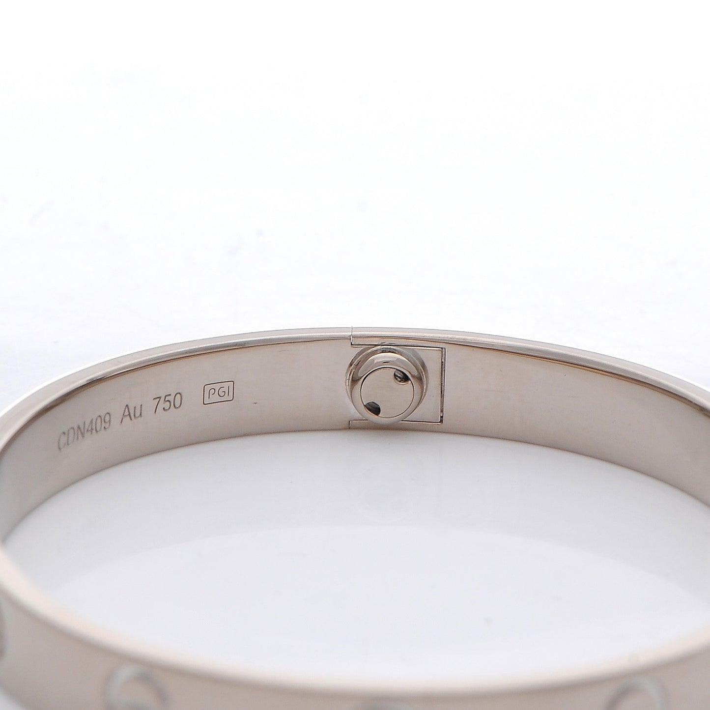 18K White Gold LOVE Bracelet 16