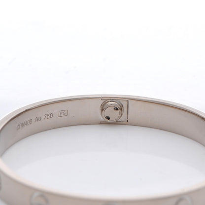 Cartier 18K White Gold LOVE Bracelet 16 5 of 6