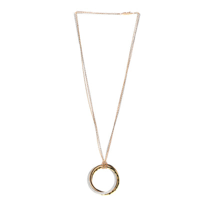 Cartier 18K Pink Yellow White Gold Diamond Trinity Panthère De Cartier Pendant Necklace 3 of 5