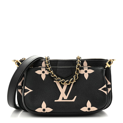 Louis Vuitton Empreinte Monogram Giant Multi Pochette Accessories Black Beige 1 of 10