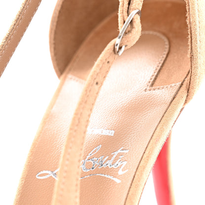 Christian Louboutin Veau Velours Cut Out Apostrophatoric 80 Pumps 38 Tan 10 of 13