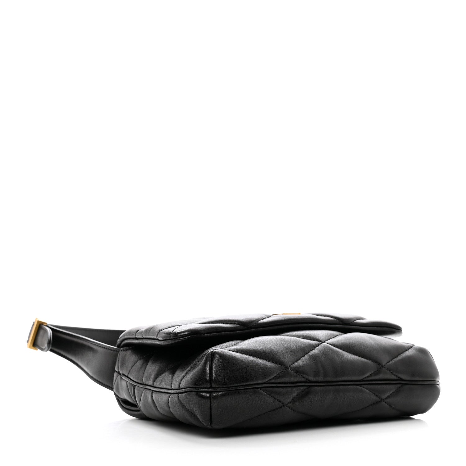 Saint Laurent Lambskin Quilted Le 57 Diamond Shoulder Bag Black 4 of 9