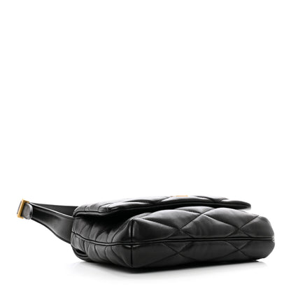 Saint Laurent Lambskin Quilted Le 57 Diamond Shoulder Bag Black 4 of 9