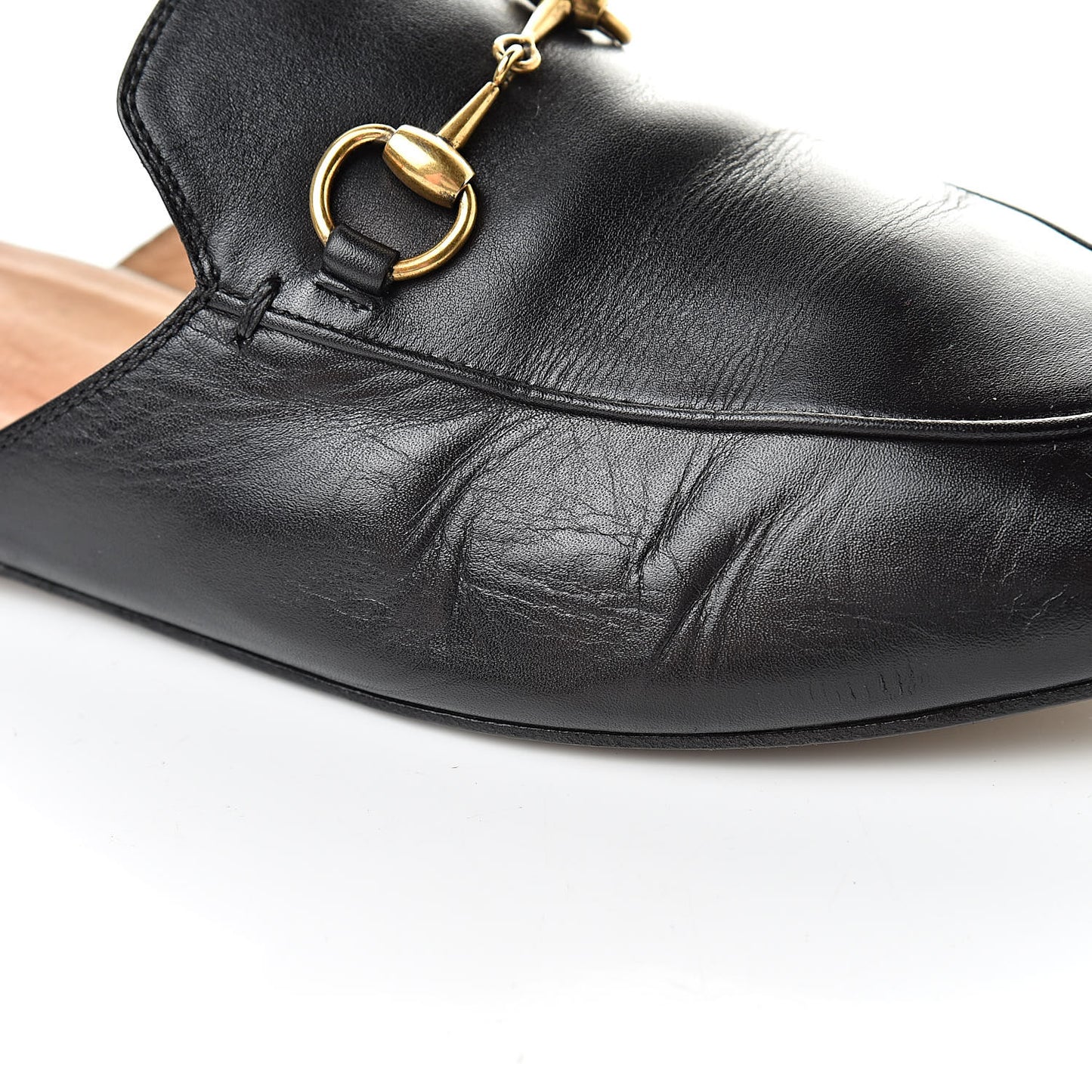 Calfskin Womens Princetown Slippers 37.5 Black