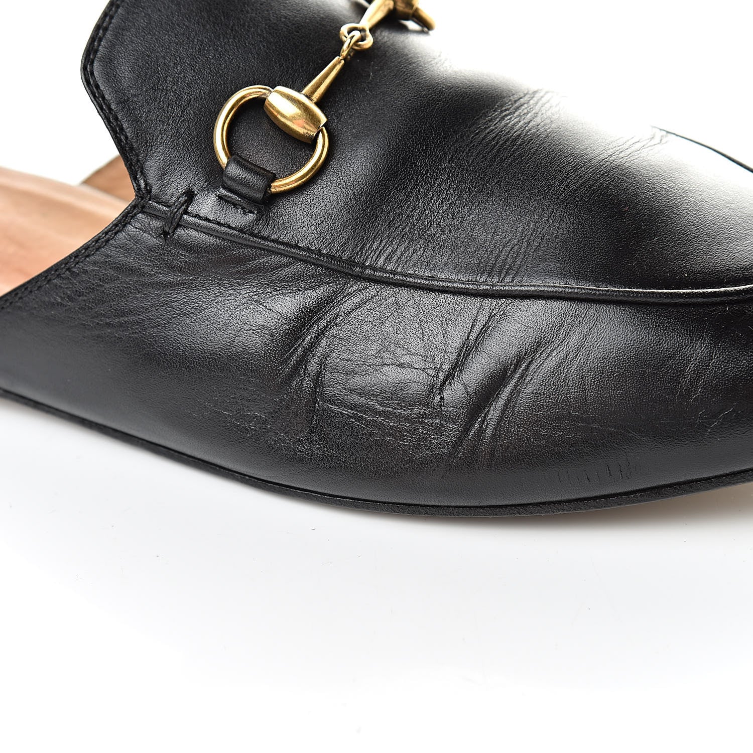 Gucci Calfskin Womens Princetown Slippers 37.5 Black 12 of 17