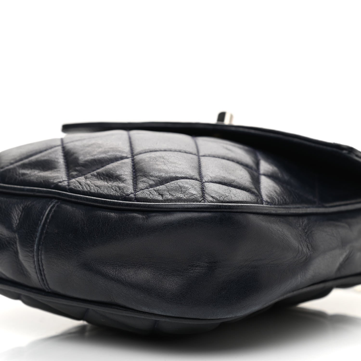 Chanel Lambskin Quilted Flap Crossbody Navy Blue 10 of 11