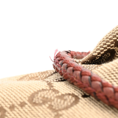 Gucci Monogram Medium Marrakech Hobo Red 11 of 15