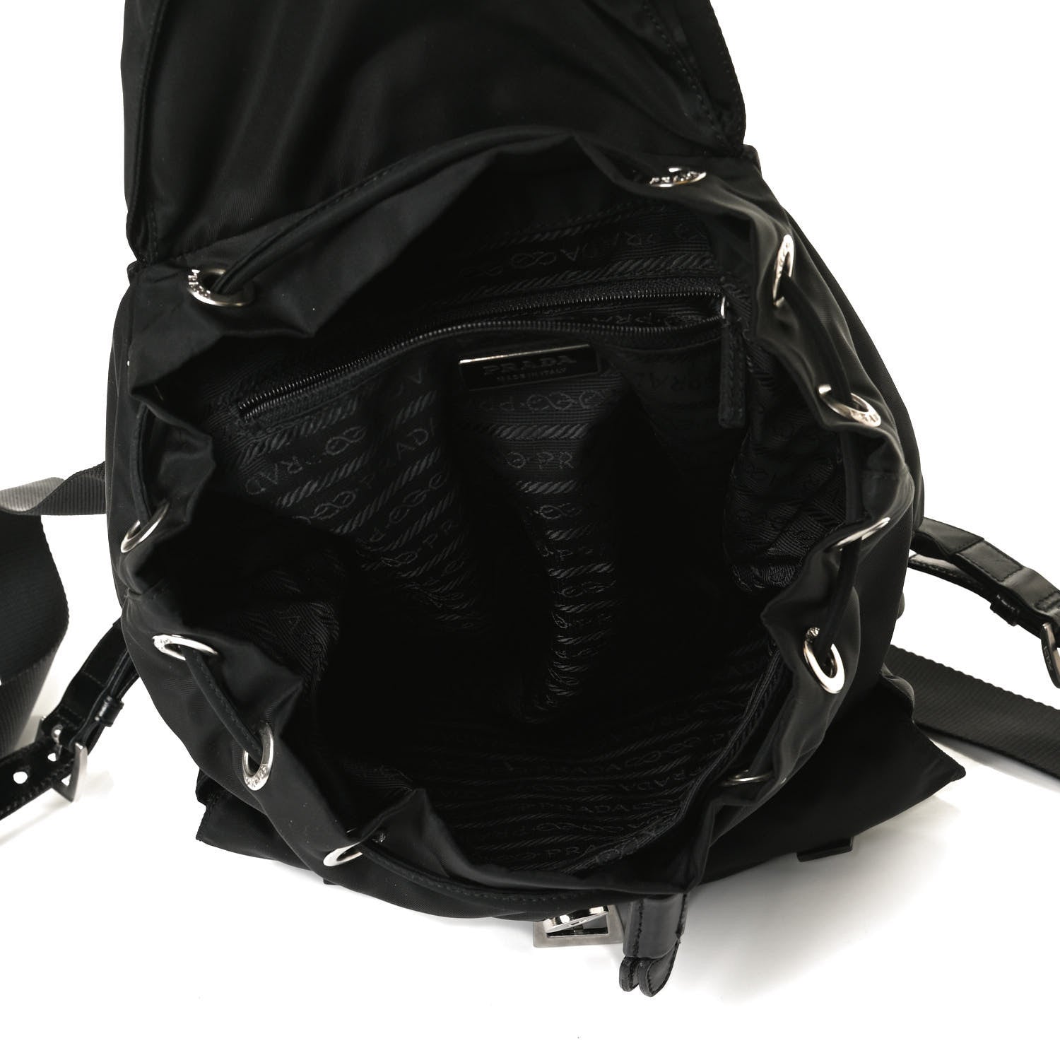 Prada Tessuto Nylon Small Backpack Black 5 of 16