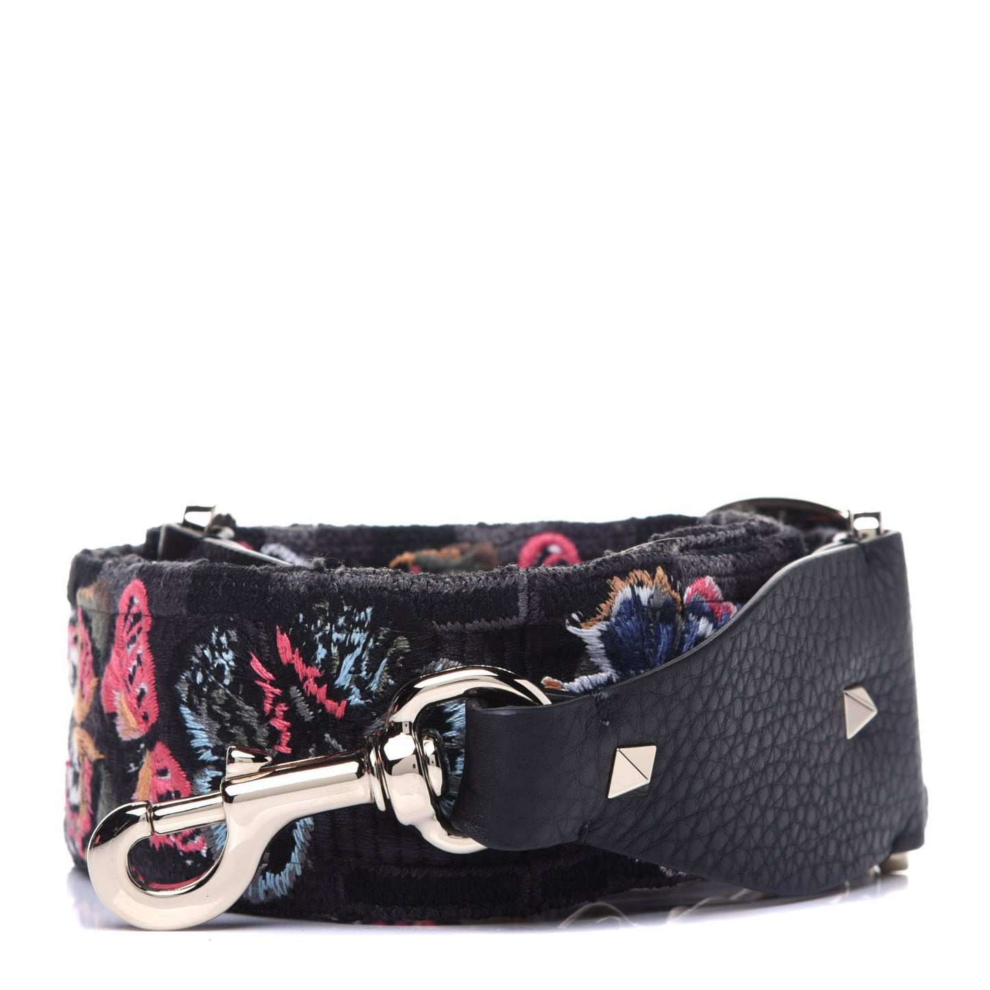 Canvas Camubutterfly Rockstud Guitar Strap Multicolor