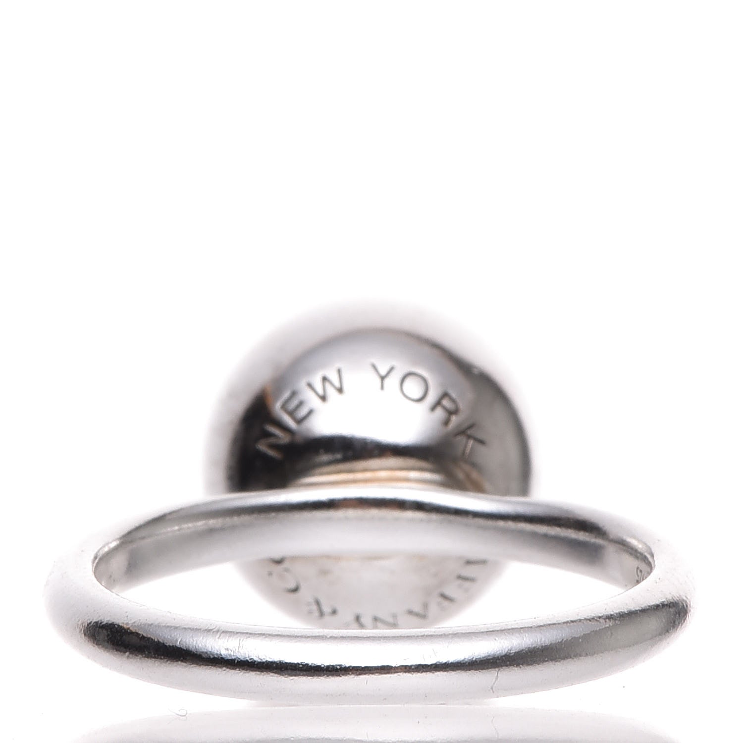 Tiffany Sterling Silver 12mm Ball Ring 57 8 4 of 5