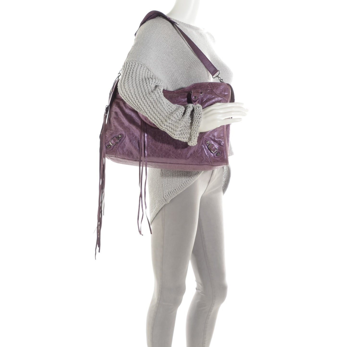 Metallic Agneau Classic Hardware City Purple