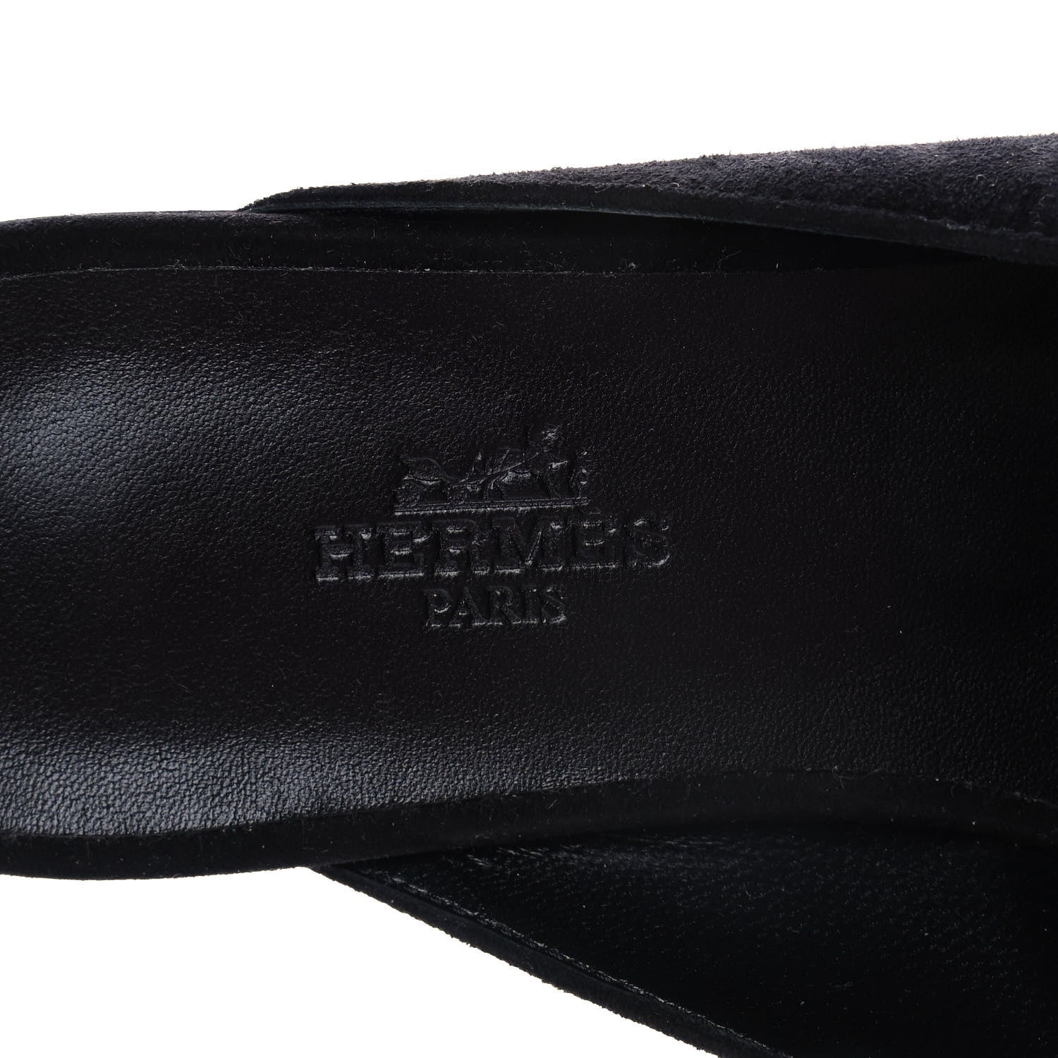 Hermes Suede Goatskin Oz Mules 38 Black 7 of 9