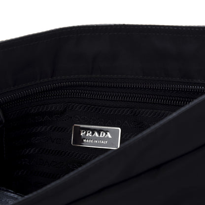 Prada Nylon Flat Messenger Bag Black 6 of 8