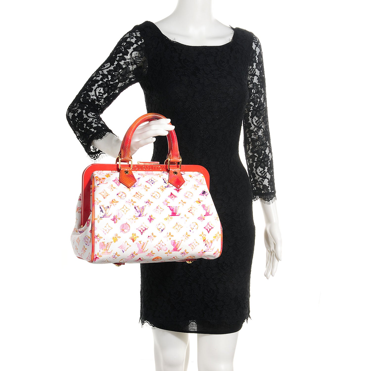 Louis Vuitton Watercolor Aquarelle Frame Speedy White 2 of 7