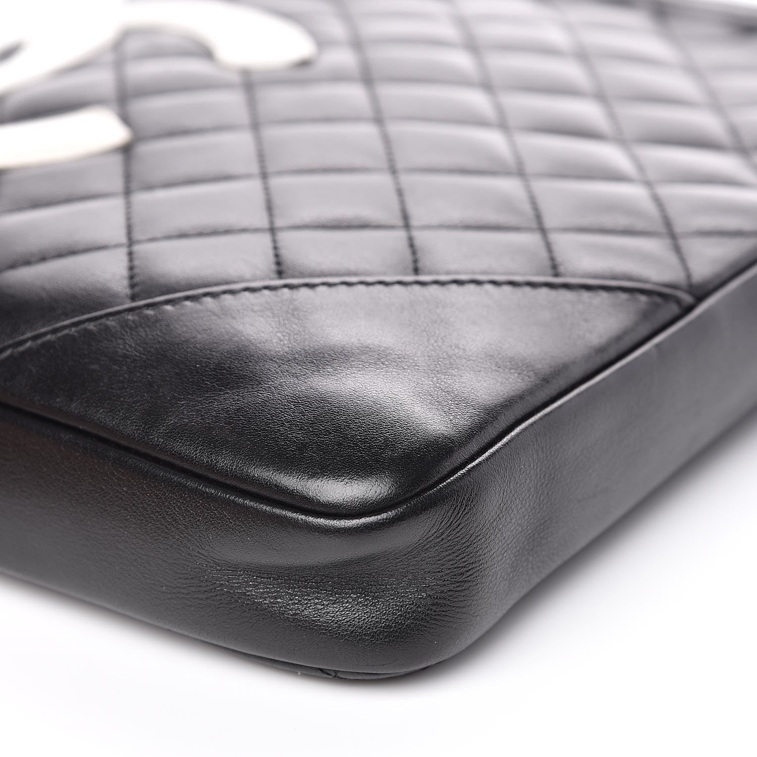 Chanel Calfskin Quilted Medium Cambon Messenger Black White 9 of 12