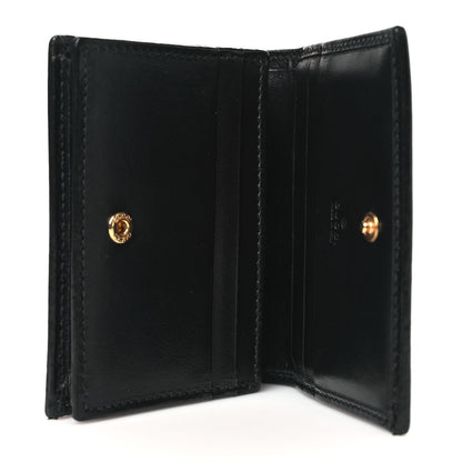 Gucci Boarded Plutone Calfskin Horsebit 1955 Card Case Wallet Black 5 of 7