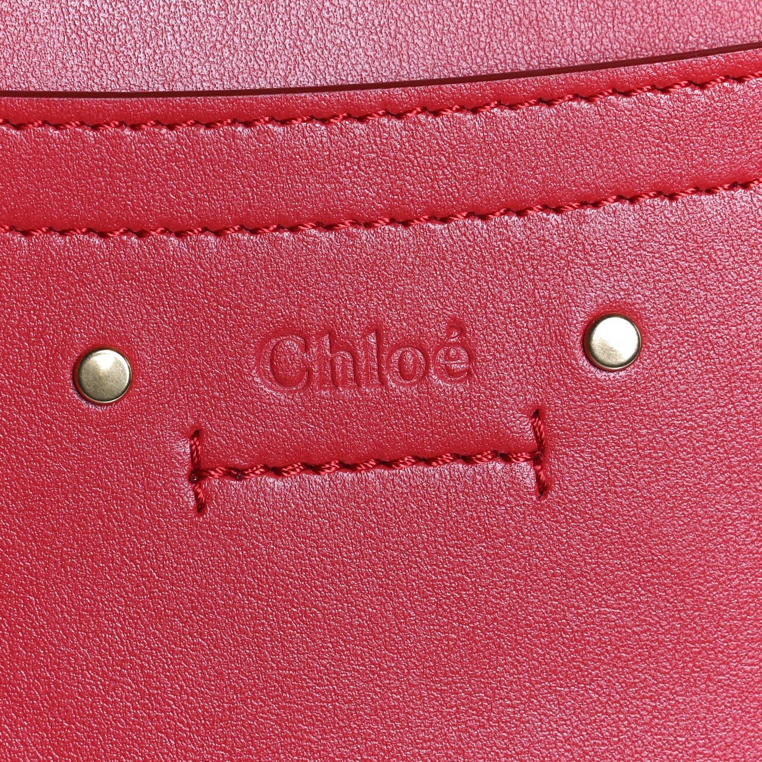 Chloe Calfskin Suede Small Roy Bag Plaid Red 11 of 11