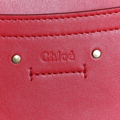 Chloe Calfskin Suede Small Roy Bag Plaid Red 11 of 11