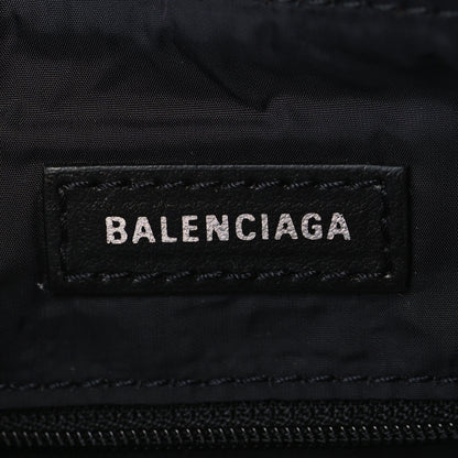 Balenciaga Recycled Sport Nylon Logo Embroidered Wheel Sling Bag Fluo Pink Black 5 of 5