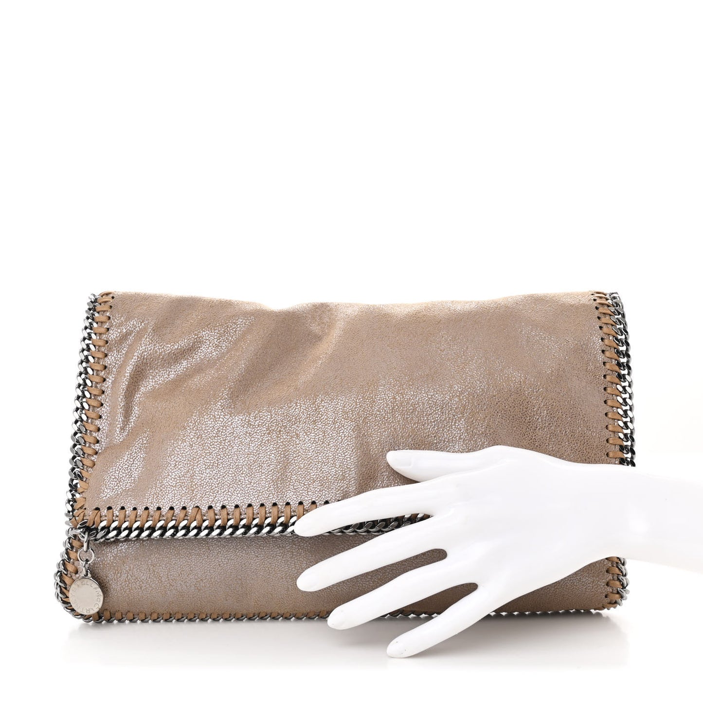 Shaggy Deer Falabella Fold Over Clutch Redwood