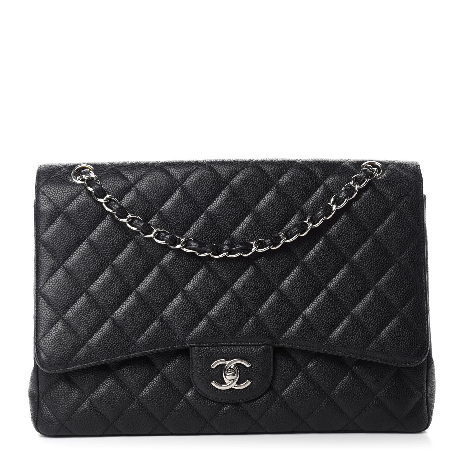 Chanel Caviar Quilted Maxi Single Flap Black 1 of 13