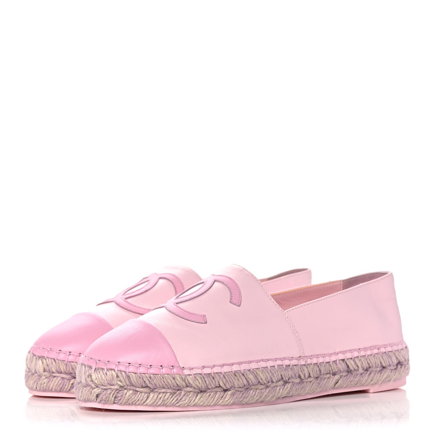 Chanel Lambskin CC Espadrilles 39 Light Pink 3 of 11