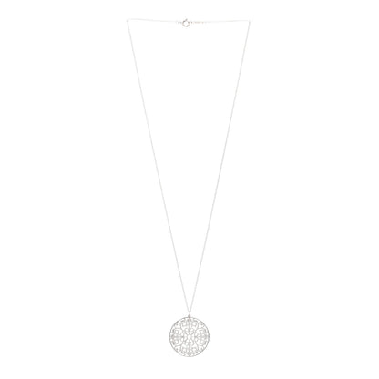 Tiffany Sterling Silver Enchant Round Medallion Pendant Necklace 3 of 4