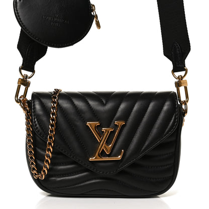 Louis Vuitton Calfskin New Wave Multi Pochette Black 8 of 11
