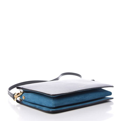 Givenchy Goatskin Suede Cross 3 Crossbody Bag Grey Blue 4 of 11