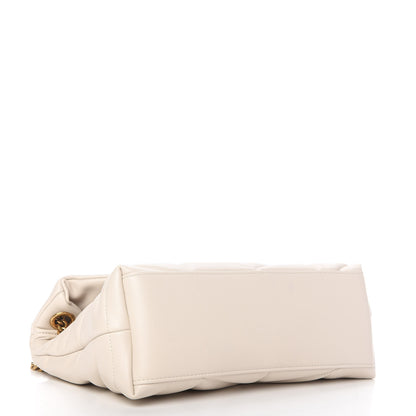 Saint Laurent Lambskin Quilted Small Loulou Puffer Monogram Chain Satchel Crema Soft 4 of 11