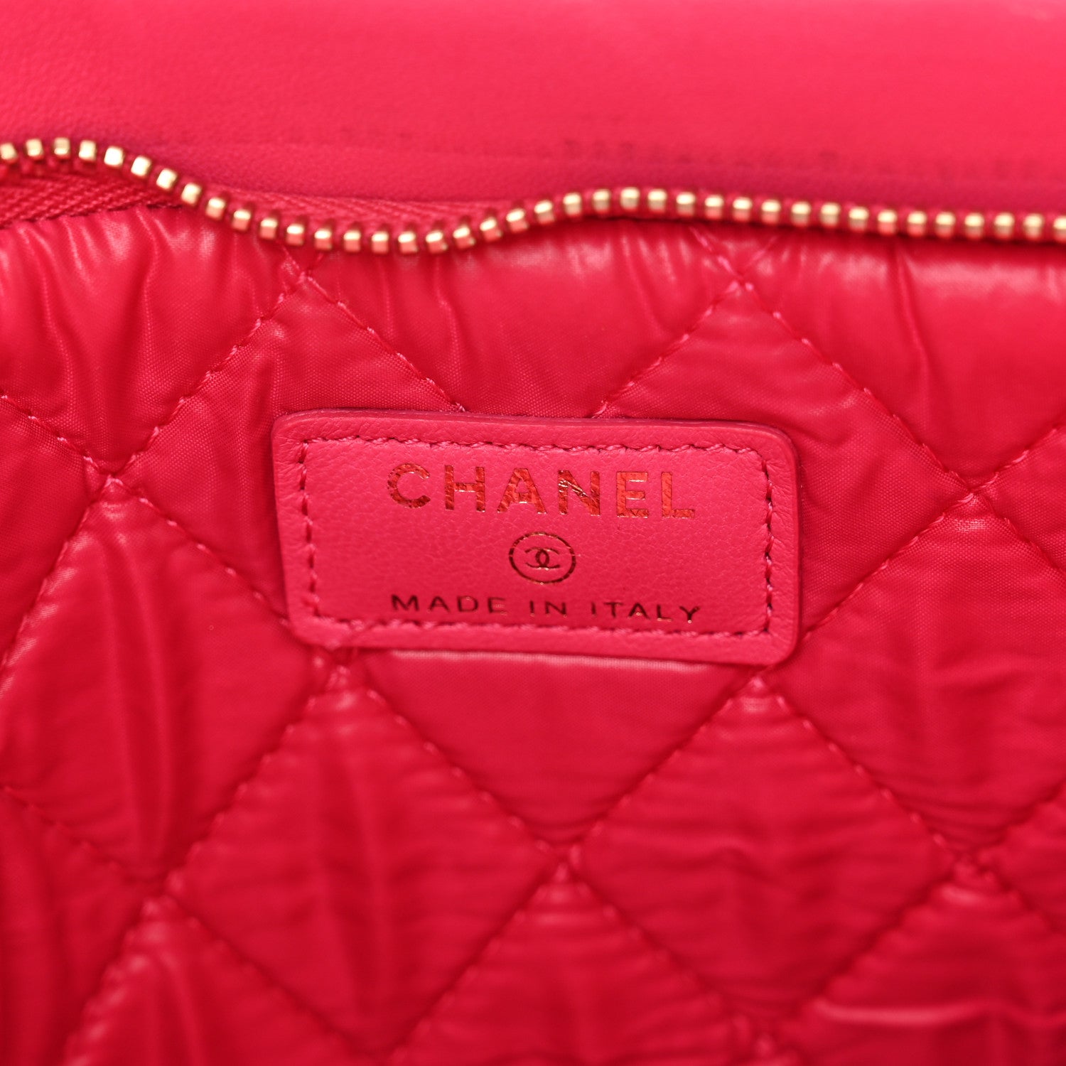 Chanel Lambskin Quilted Beauty CC Boy Clutch Fuchsia 6 of 7