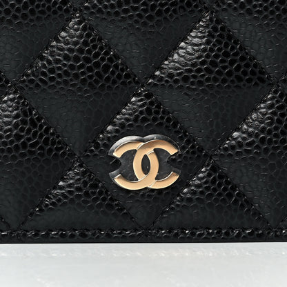 Chanel Caviar Quilted Yen Wallet Black 8 of 12